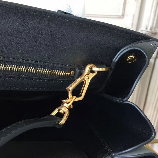 Prada Bibliotheque Tote Bag 30cm Calfskin Leather Fall Winter 2017 Bag Collection Black Grey