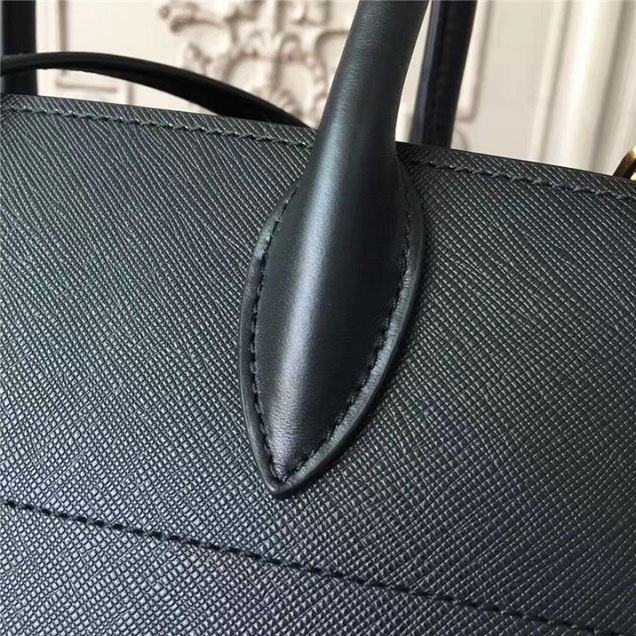 Prada Bibliotheque Tote Bag 30cm Calfskin Leather Fall Winter 2017 Bag Collection Black Red