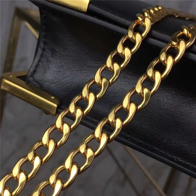 Prada Cahier Long Clutch with Chain Bag 25cm Calfskin Leather Fall Winter 2017 Bag Collection Black Black