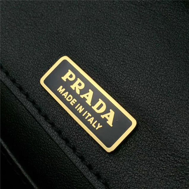 Prada Cahier Long Clutch with Chain Bag 25cm Calfskin Leather Fall Winter 2017 Bag Collection Black Black