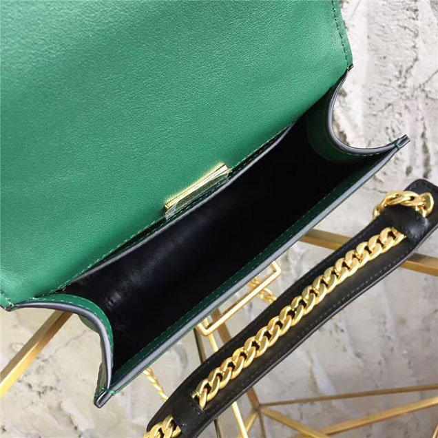 Prada Pionnière Belt Bag 16cm Calfskin Leather Fall Winter 2017 Bag Collection Green Black