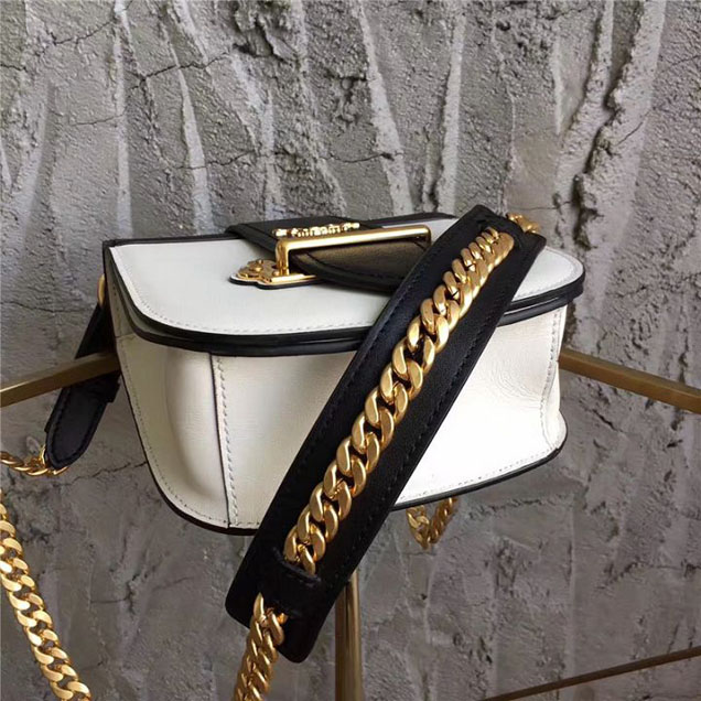Prada Pionnière Belt Bag 16cm Calfskin Leather Fall Winter 2017 Bag Collection White Black