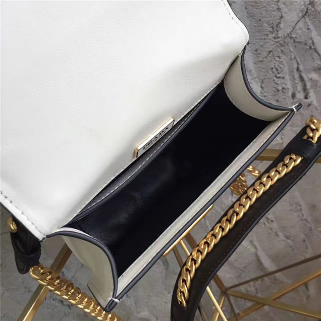 Prada Pionnière Belt Bag 16cm Calfskin Leather Fall Winter 2017 Bag Collection White Black
