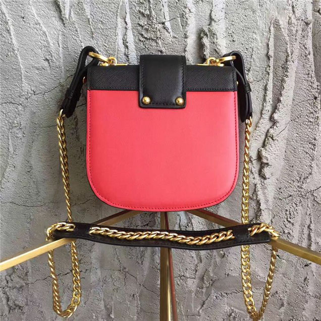 Prada Pionnière Belt Bag 16cm Calfskin Leather Fall Winter 2017 Bag Collection Red Black