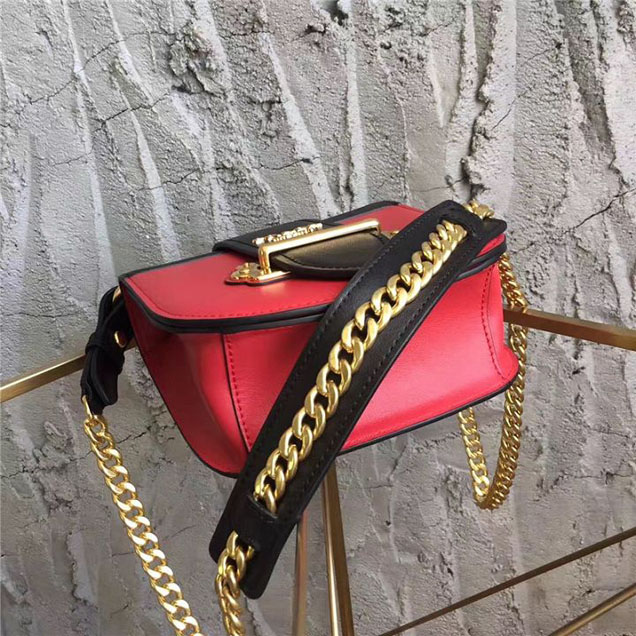 Prada Pionnière Belt Bag 16cm Calfskin Leather Fall Winter 2017 Bag Collection Red Black