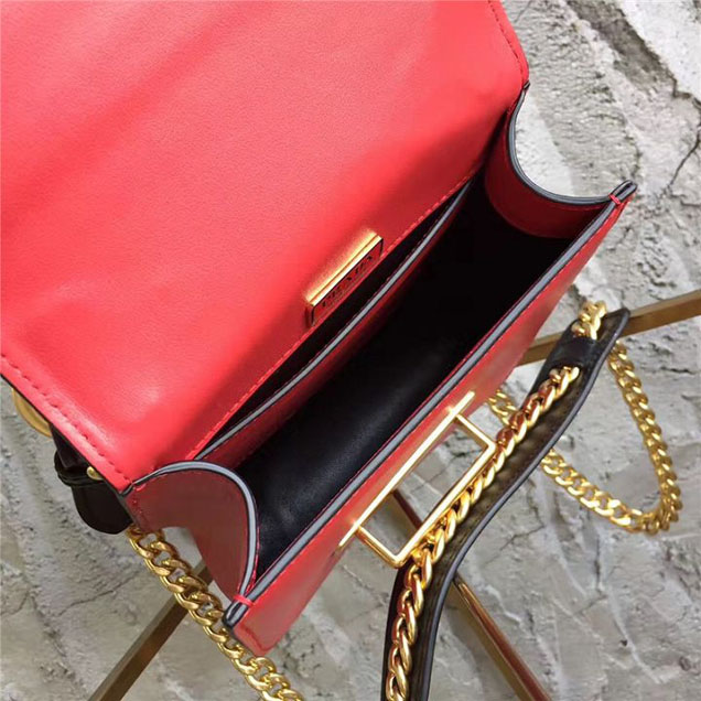 Prada Pionnière Belt Bag 16cm Calfskin Leather Fall Winter 2017 Bag Collection Red Black