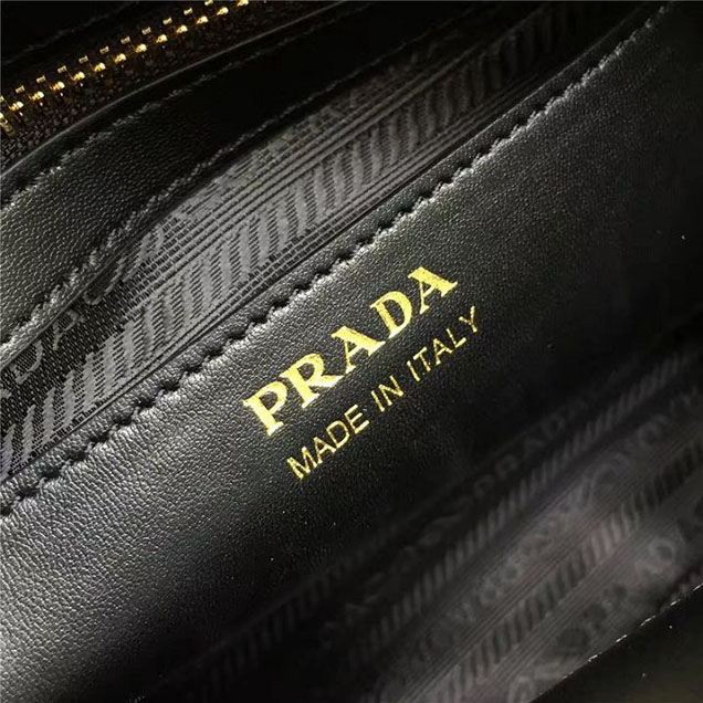 Prada Paradigme Saffiano 30cm Bag 1BA103 Calfskin Leather Fall Winter 2017 Bag Collection Black Red