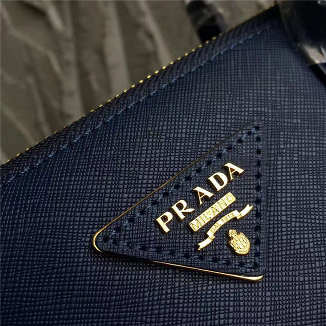 Prada Paradigme Saffiano 30cm Bag 1BA103 Calfskin Leather Fall Winter 2017 Bag Collection Blue Red White