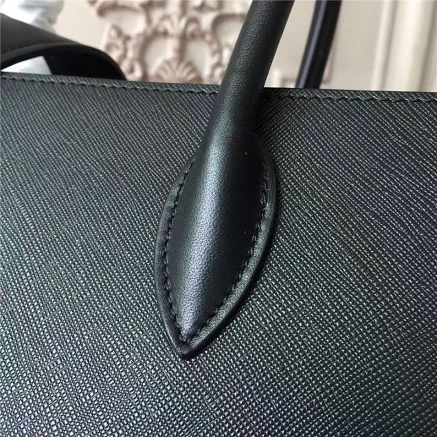 Prada Bibliothèque Saffiano 30cm Bag 1BA153 Calfskin Leather Fall Winter 2017 Bag Collection Black Red