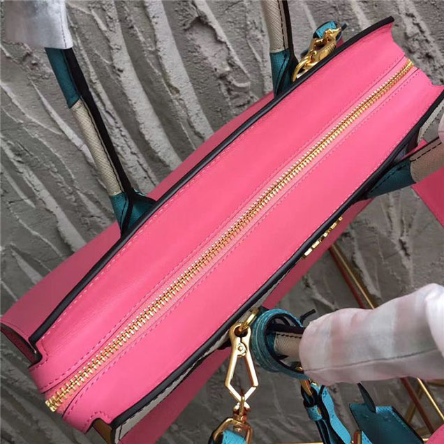 Prada Paradigme Saffiano 30cm Bag 1BA103 Calfskin Leather Fall Winter 2017 Bag Collection Begonia Pink Jade Green