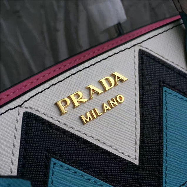 Prada Paradigme Saffiano 30cm Bag 1BA103 Calfskin Leather Fall Winter 2017 Bag Collection Begonia Pink Jade Green