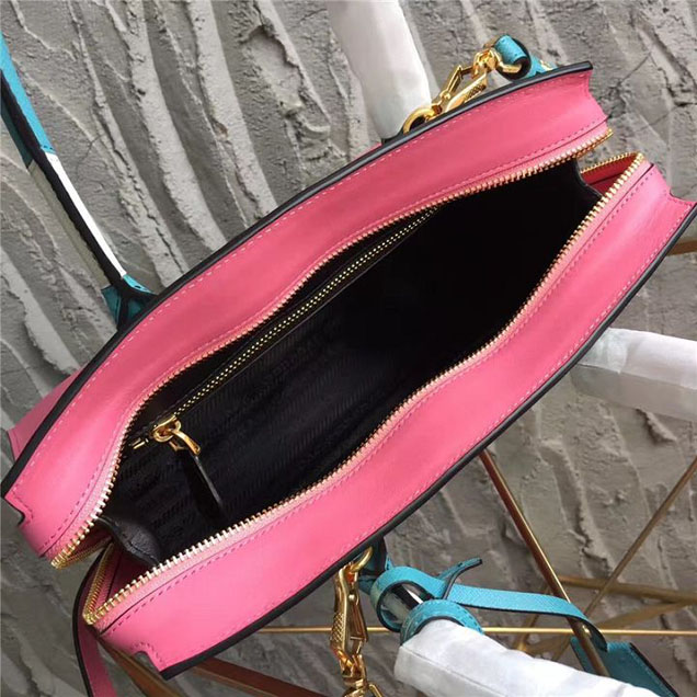 Prada Paradigme Saffiano 30cm Bag 1BA103 Calfskin Leather Fall Winter 2017 Bag Collection Begonia Pink Jade Green
