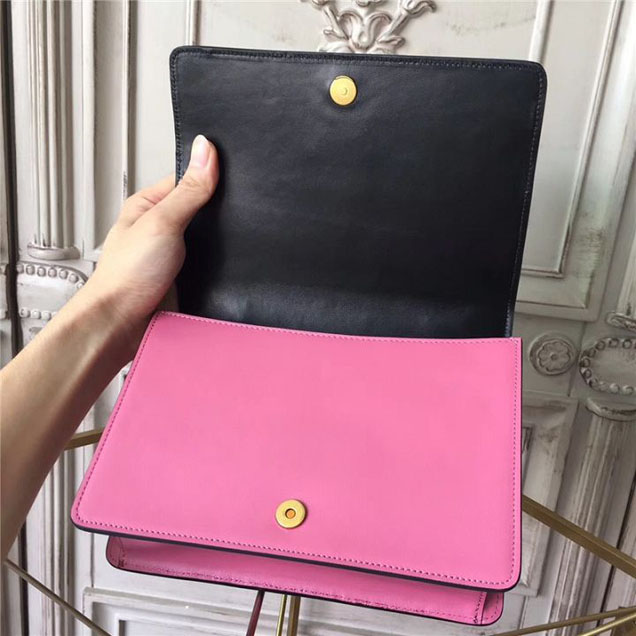 Prada Esplanade Saffiano Shoulder Flap Bag 22cm 1BH049 Calfskin Leather Fall Winter 2017 Bag Collection Begonia Pink Jade Green