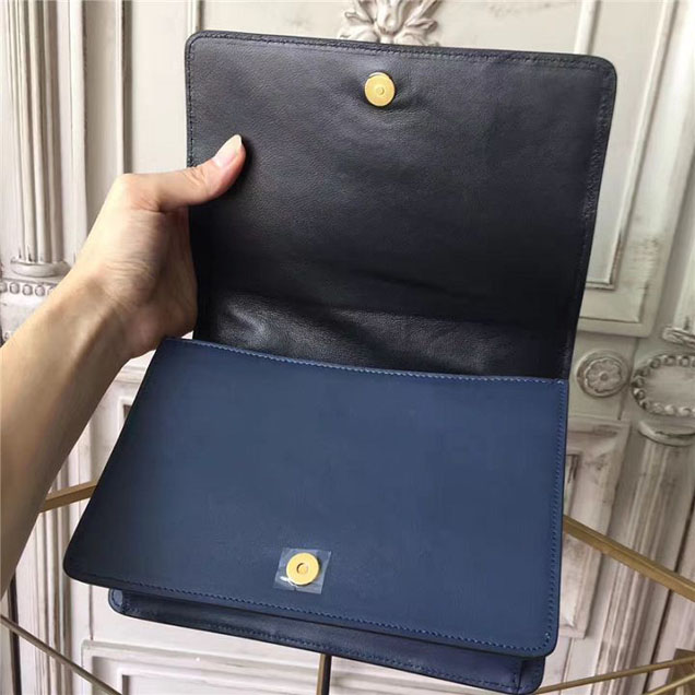 Prada Esplanade Saffiano Shoulder Flap Bag 22cm 1BH049 Calfskin Leather Fall Winter 2017 Bag Collection Baltic Blue Red