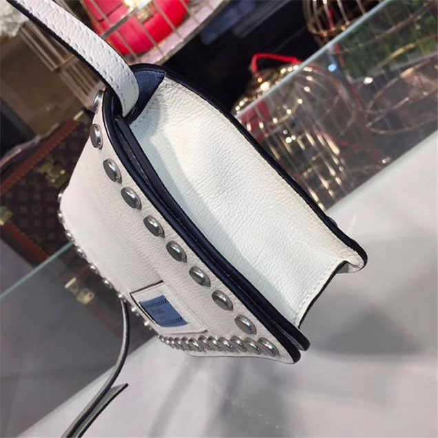 Prada Etiquette Bag 18cm 1BP006 Calfskin Leather Fall Winter 2017 Collection White