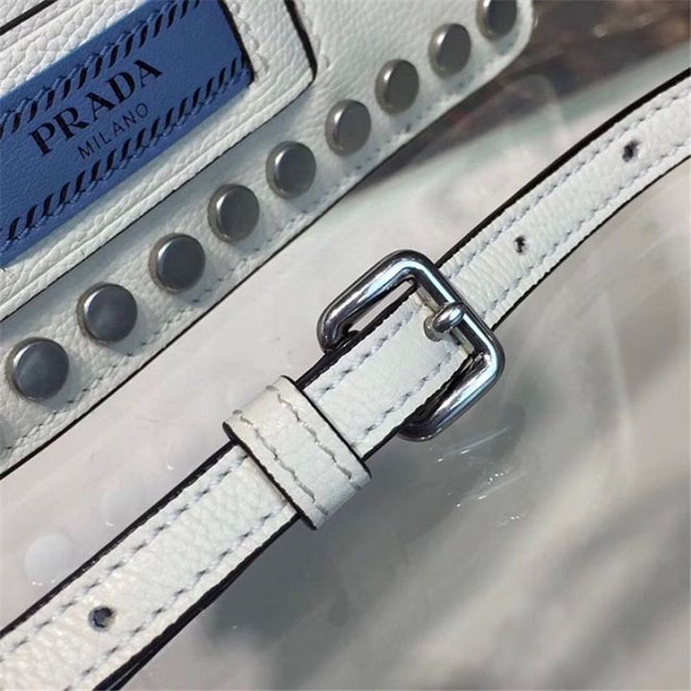 Prada Etiquette Bag 18cm 1BP006 Calfskin Leather Fall Winter 2017 Collection White