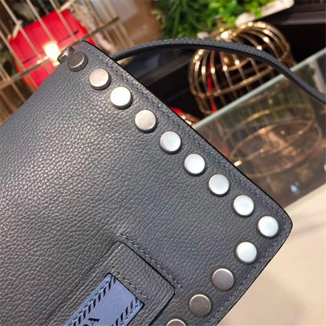 Prada Etiquette Bag 18cm 1BP006 Calfskin Leather Fall Winter 2017 Collection Light Blue