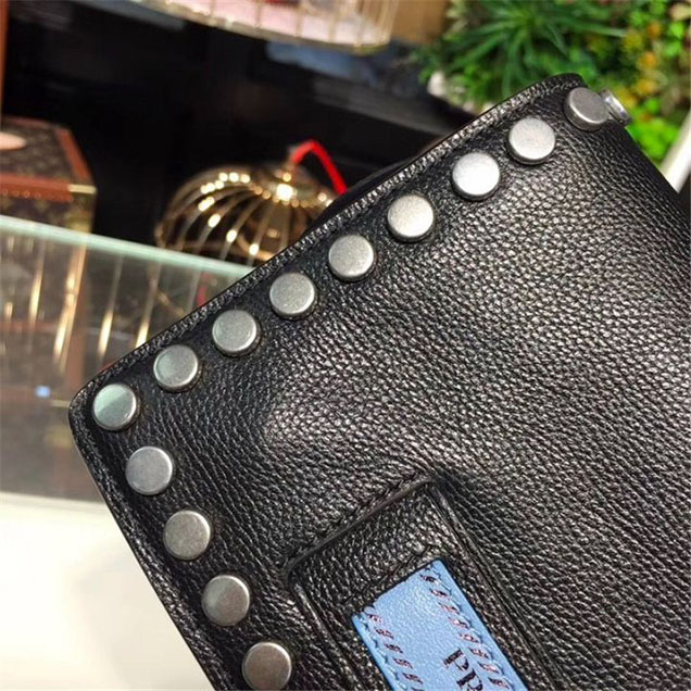 Prada Etiquette Bag 18cm 1BP006 Calfskin Leather Fall Winter 2017 Collection Black