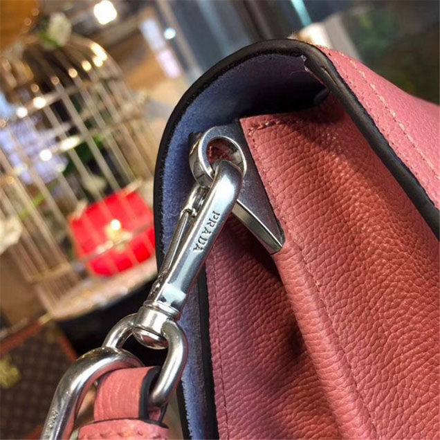 Prada Etiquette Bag 28cm 1BD085 Calfskin Leather Fall Winter 2017 Collection Pink