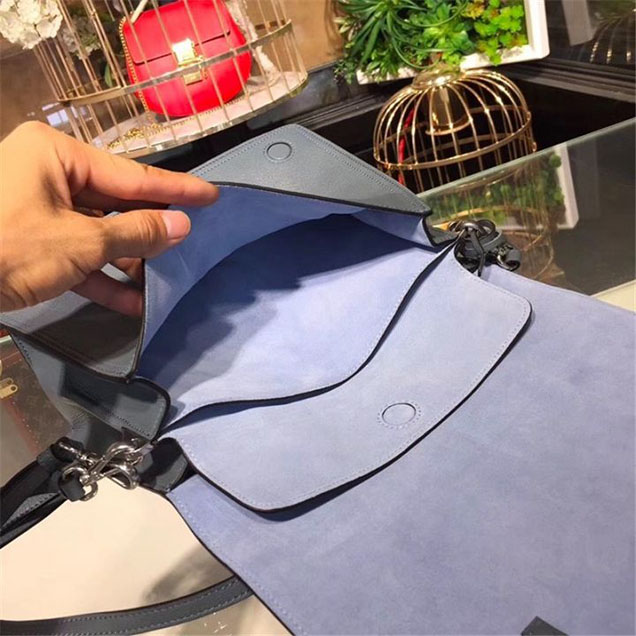Prada Etiquette Bag 28cm 1BD085 Calfskin Leather Fall Winter 2017 Collection Light Blue