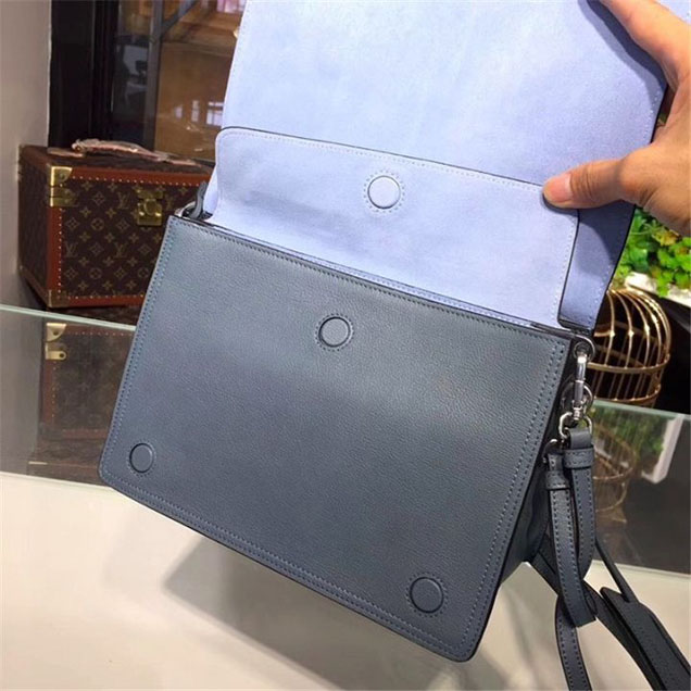 Prada Etiquette Bag 28cm 1BD085 Calfskin Leather Fall Winter 2017 Collection Light Blue