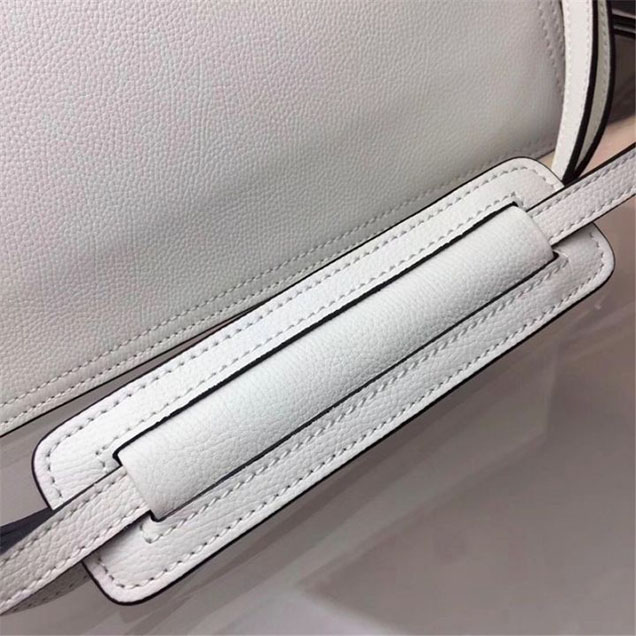 Prada Etiquette Bag 28cm 1BD085 Calfskin Leather Fall Winter 2017 Collection White