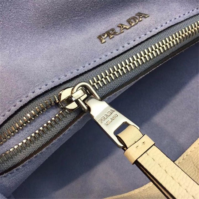 Prada Etiquette Bag 28cm 1BD085 Calfskin Leather Fall Winter 2017 Collection White