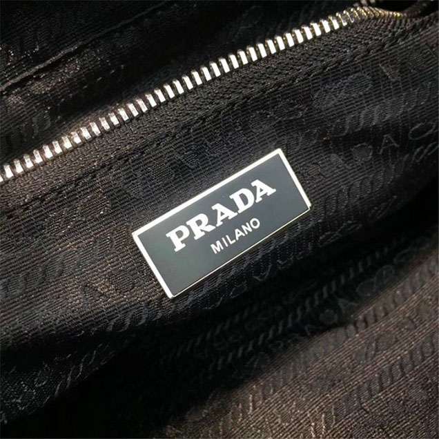 Prada Nylon Flap Messenger Bag 31cm Bag 2VD769 Calfskin Leather Fall Winter 2017 Collection Black