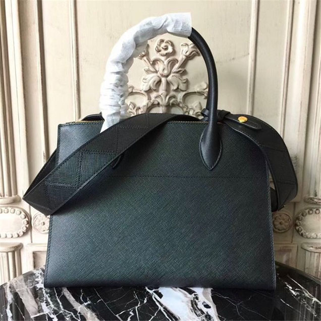 Prada Paradigme Saffiano 30cm Bag 1BA103 Calfskin Leather Fall Winter 2017 Bag Collection Black