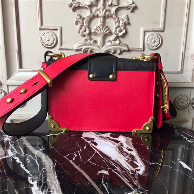 Prada Animalier Lion Head 20cm Bag 1BD089 Calfskin Leather Fall Winter 2017 Bag Collection Red Black