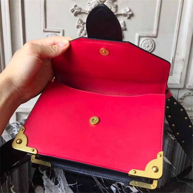 Prada Animalier Lion Head 20cm Bag 1BD089 Calfskin Leather Fall Winter 2017 Bag Collection Red Black