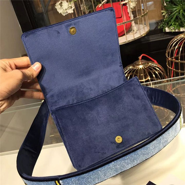 Prada Trompe L'oeil Velvet Cahier Bag 20cm 1BD075 Fall Winter 2017 Bag Collection Blue Green