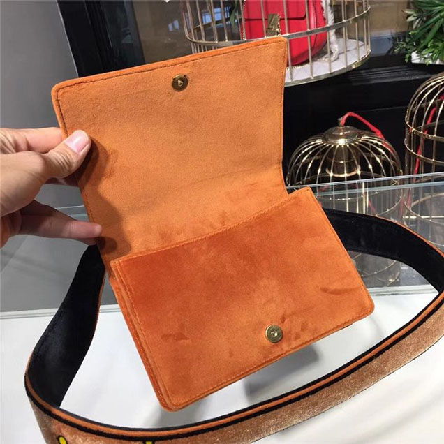 Prada Trompe L'oeil Velvet Cahier Bag 20cm 1BD075 Fall Winter 2017 Bag Collection Orange Fuchsia