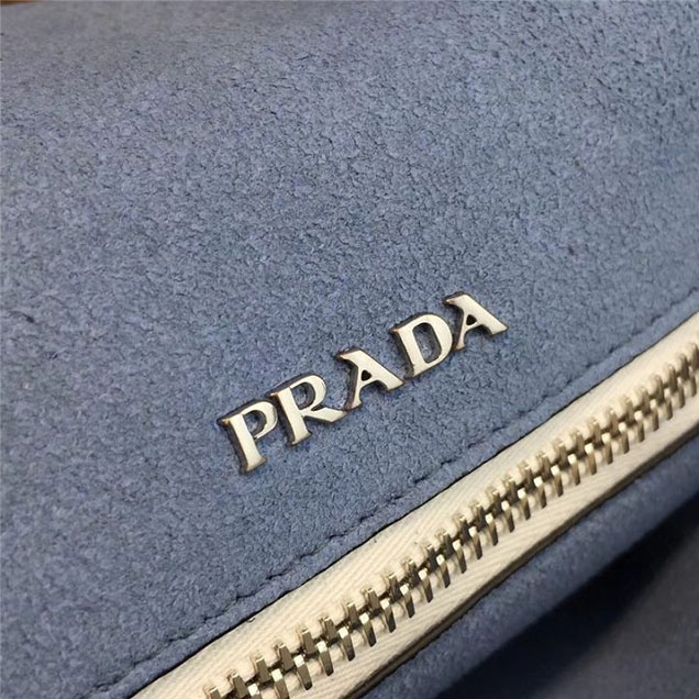 Prada Etiquette Studded Bag 23cm 1BD085 Calfskin Leather Fall Winter 2017 Collection White