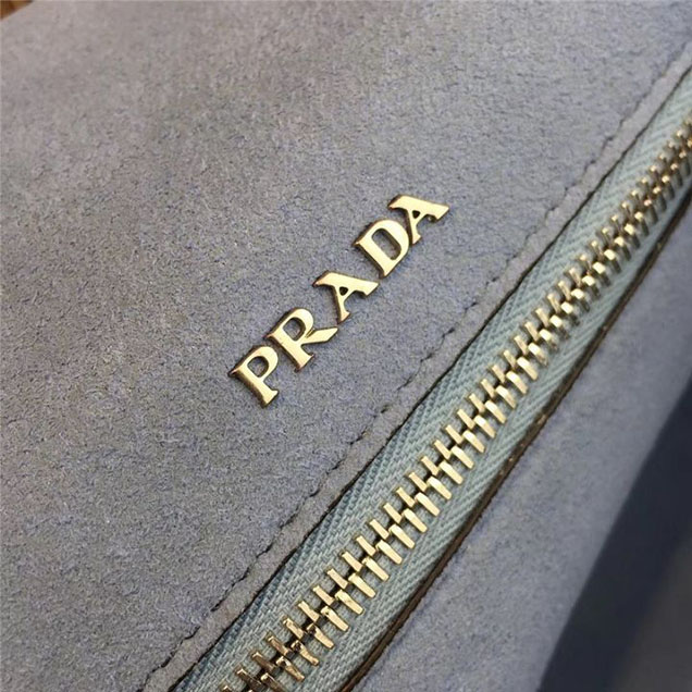 Prada Etiquette Studded Shoulder Bag 28cm 1BD085 Calfskin Leather Fall Winter 2017 Collection Black