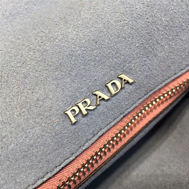 Prada Etiquette Studded Bag 23cm 1BD085 Calfskin Leather Fall Winter 2017 Collection Pink
