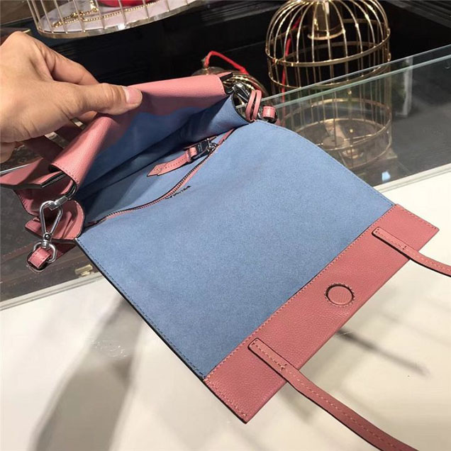 Prada Etiquette Studded Bag 23cm 1BD085 Calfskin Leather Fall Winter 2017 Collection Pink
