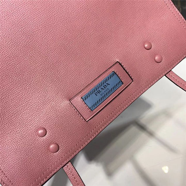 Prada Etiquette Bag 28cm 1BD085 Calfskin Leather Fall Winter 2017 Collection Pink