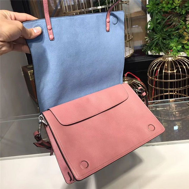 Prada Etiquette Bag 28cm 1BD085 Calfskin Leather Fall Winter 2017 Collection Pink