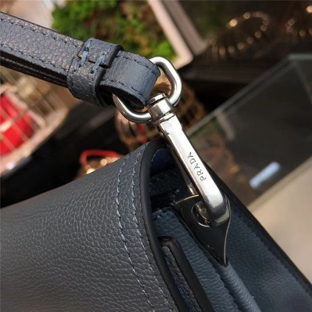Prada Etiquette Bag 28cm 1BD085 Calfskin Leather Fall Winter 2017 Collection Light Blue
