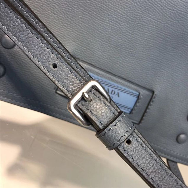 Prada Etiquette Bag 28cm 1BD085 Calfskin Leather Fall Winter 2017 Collection Light Blue