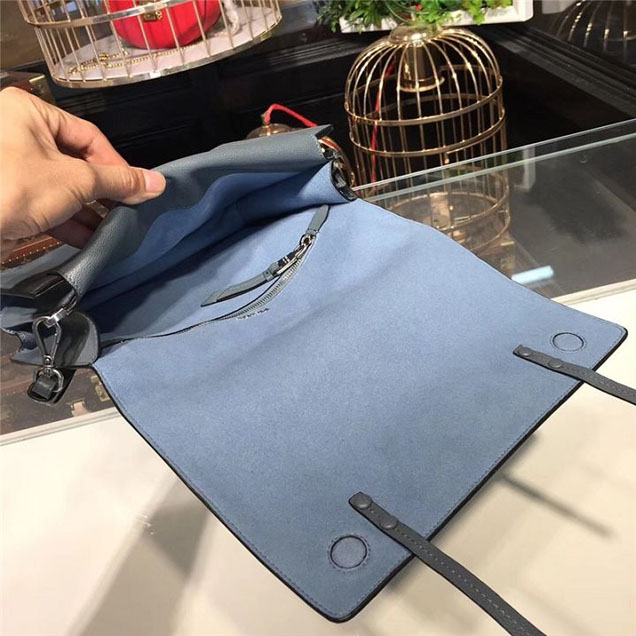 Prada Etiquette Bag 28cm 1BD085 Calfskin Leather Fall Winter 2017 Collection Light Blue