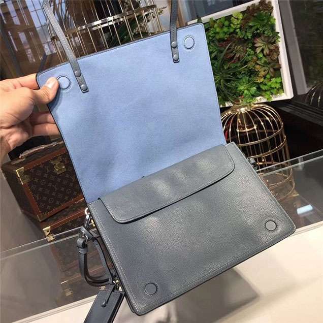 Prada Etiquette Bag 28cm 1BD085 Calfskin Leather Fall Winter 2017 Collection Light Blue