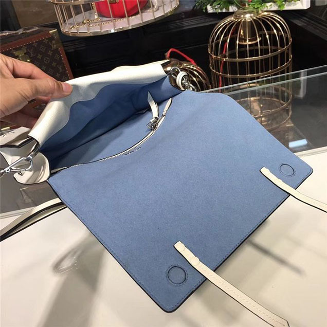 Prada Etiquette Bag 28cm 1BD085 Calfskin Leather Fall Winter 2017 Collection White