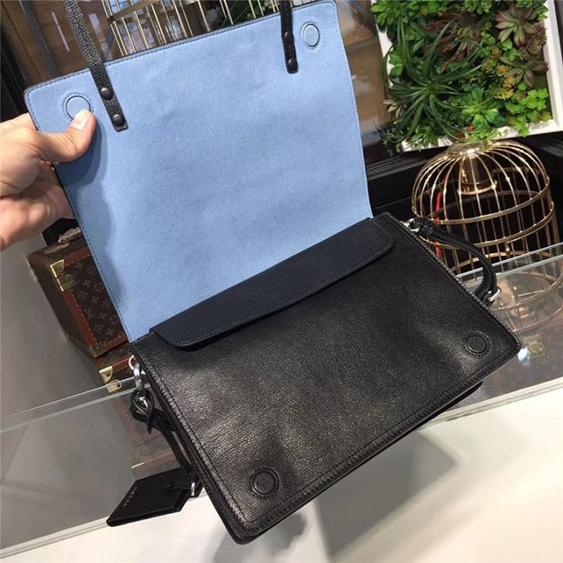 Prada Etiquette Bag 28cm 1BD085 Calfskin Leather Fall Winter 2017 Collection Black