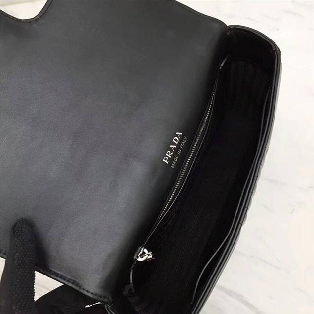 Prada Quilted Leather Shoulder Bag 1BD108 Black
