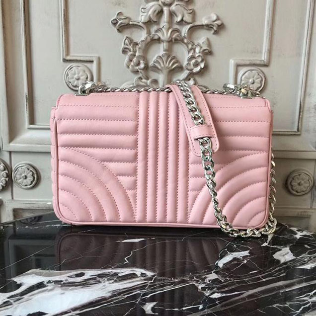 Prada Quilted Leather Shoulder Bag 1BD108 Pink