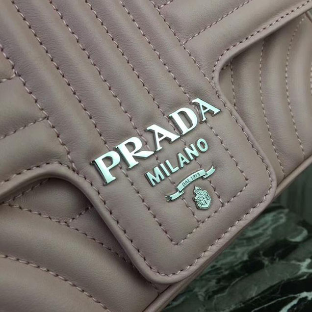 Prada Quilted Leather Shoulder Bag 1BD108 Pink