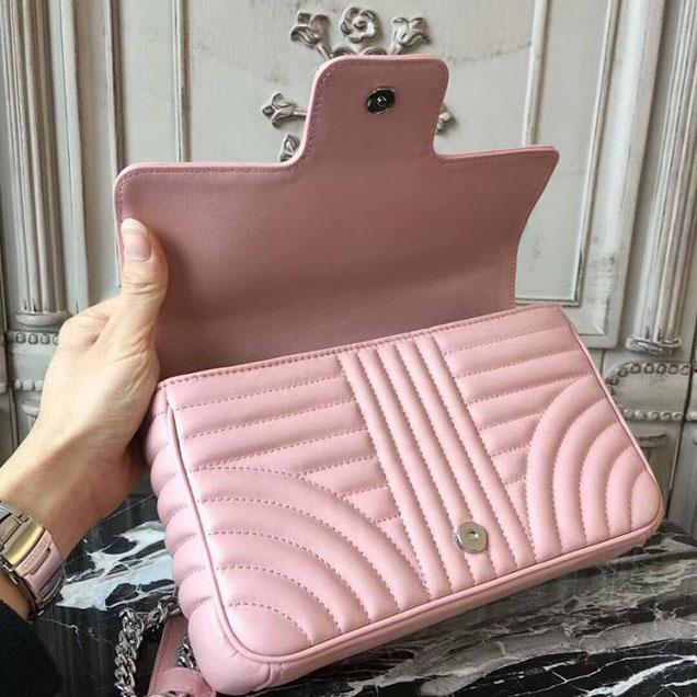 Prada Quilted Leather Shoulder Bag 1BD108 Pink