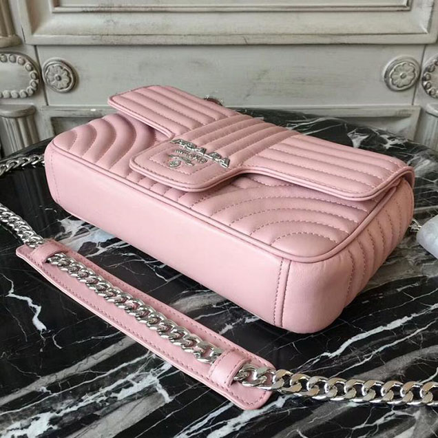 Prada Quilted Leather Shoulder Bag 1BD108 Pink
